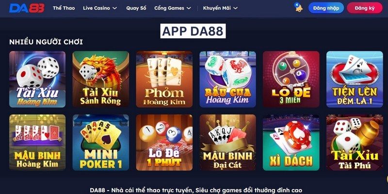 Lợi ích tải app Da88 trên ứng dụng di động cho cược thủ